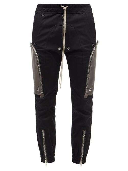 Rick Owens - Bauhaus Cotton-blend Jersey Cargo Trousers - Mens - Black