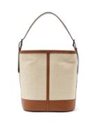 Matchesfashion.com Hunting Season - Fique And Leather Shoulder Bag - Womens - Tan Multi