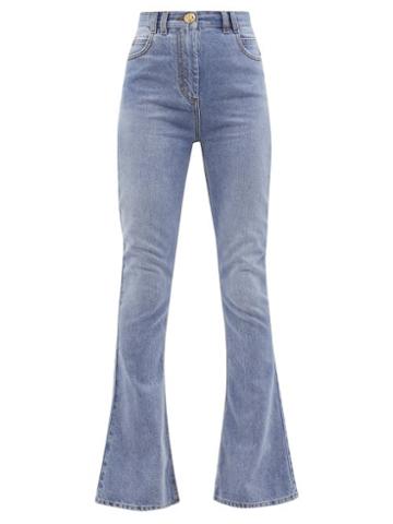 Ladies Rtw Balmain - High-rise Flared Jeans - Womens - Denim