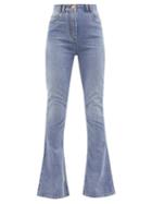 Ladies Rtw Balmain - High-rise Flared Jeans - Womens - Denim