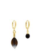 Matchesfashion.com Isabel Marant - Scarabe Feather And Ball Mismatched Earrings - Womens - Black