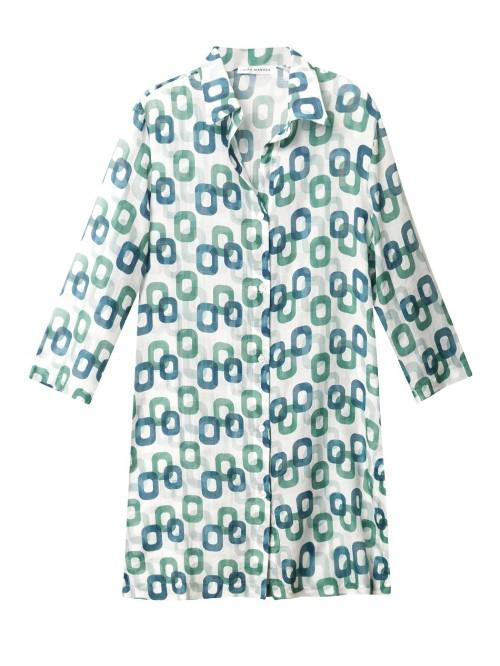 Laura Manara Ruby Chain-print Silk Kaftan