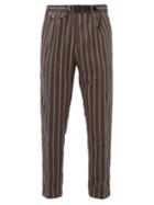 Matchesfashion.com White Sand - Striped Cotton Blend Seersucker Trousers - Mens - Brown Multi