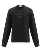 Matchesfashion.com Commas - Buttoned Linen-blend Shirt - Mens - Black