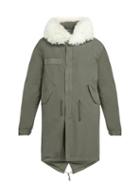 Matchesfashion.com Mr & Mrs Italy - Shearling Trimmed Hooded Cotton Parka - Mens - Grey
