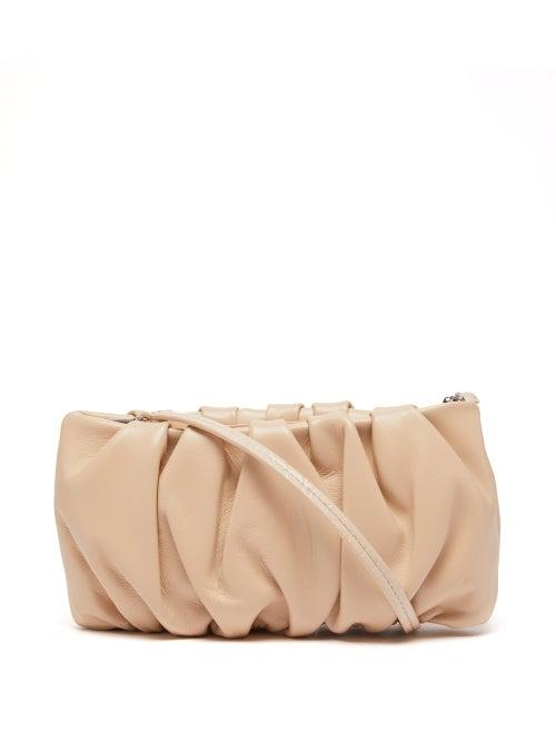 Staud - Bean Gathered Leather Shoulder Bag - Womens - Light Pink