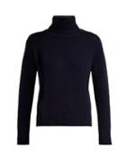 Matchesfashion.com Allude - Roll Neck Cashmere Sweater - Womens - Dark Navy