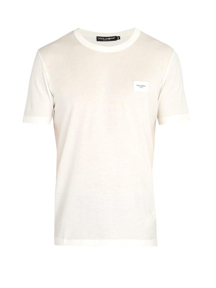 Dolce & Gabbana Logo Patch Cotton T-shirt
