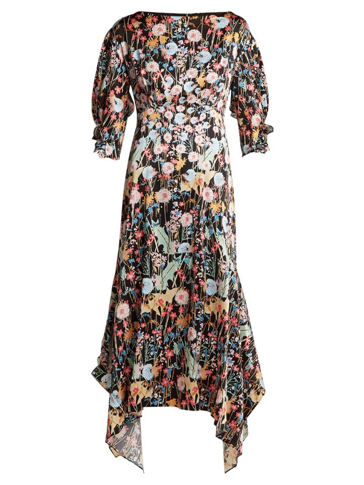 Peter Pilotto Dandelion-print Silk Dress