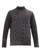 Matchesfashion.com Inis Mein - Merino Wool And Cashmere Blend Multi Knit Sweater - Mens - Grey