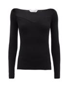 Matchesfashion.com Balenciaga - Sweetheart-neckline Ribbed-jersey Top - Womens - Black