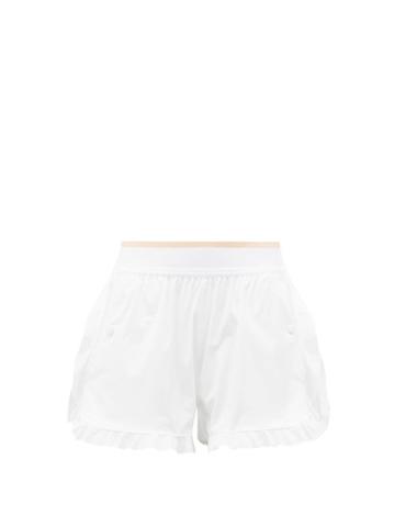 Matchesfashion.com Adidas By Stella Mccartney - Hiit Double Layer Performance Shorts - Womens - White