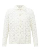 Comme Des Garons Comme Des Garons - Floral-lace Cotton-blend Jacket - Womens - Ivory