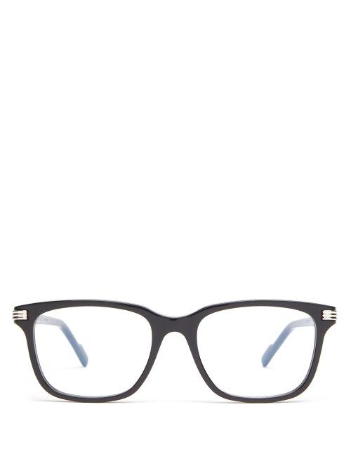 Matchesfashion.com Cartier Eyewear - C De Cartier D Frame Acetate Glasses - Mens - Black