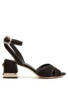 Dolce & Gabbana Embellished Suede Sandals