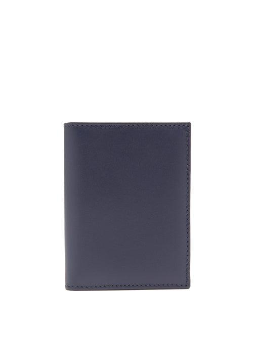 Matchesfashion.com Comme Des Garons Wallet - Bi-fold Leather Wallet - Womens - Navy