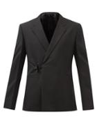 Givenchy - Oblique-front Padlock Wool-twill Blazer - Mens - Black