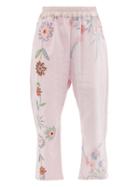 Matchesfashion.com By Walid - Marina Embroidered Upcycled-linen Trousers - Womens - Light Pink