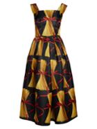 Dolce & Gabbana Spaghetti-print Organza Midi Dress