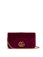 Matchesfashion.com Gucci - Marmont Gg Velvet Mini Cross Body Bag - Womens - Purple