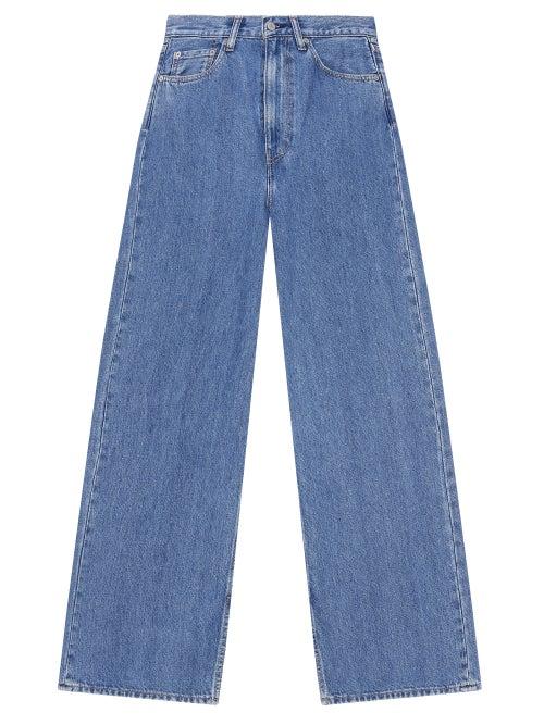 Matchesfashion.com Ganni - X Levi's Slit-cuff Straight-leg Jeans - Womens - Denim