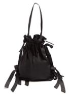 Matchesfashion.com Simone Rocha - Bow Detail Taffeta Shoulder Bag - Womens - Black