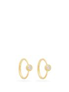 Matchesfashion.com Theodora Warre - Zircon Gold-vermieil Hoop Earrings - Womens - Gold