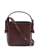 Matchesfashion.com Nico Giani - Adenia Mini Leather Bi Colour Bucket Bag - Womens - Burgundy Multi