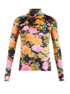 Richard Quinn - Primrose High-neck Floral-print Jersey Top - Womens - Multi