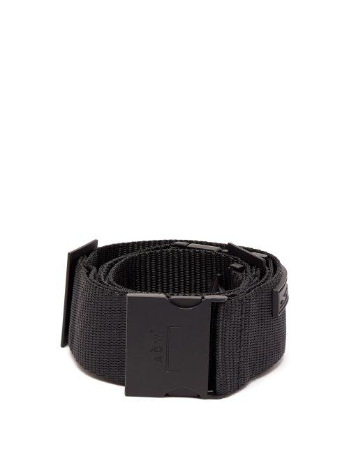Matchesfashion.com A-cold-wall* - Logo Embossed Webbing Belt - Mens - Black
