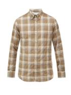 Matchesfashion.com Officine Gnrale - Antime Check Tumbled Cotton-twill Shirt - Mens - Brown Multi
