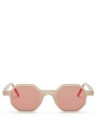 Matchesfashion.com Andy Wolf - Alfons Octagon Frame Acetate Sunglasses - Mens - Pink