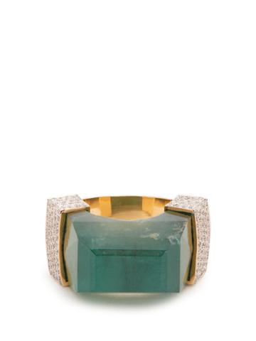 Jade Jagger Diamond, Emerald & Yellow-gold Ring