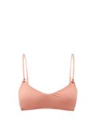 Matchesfashion.com Melissa Odabash - Vienna Ribbed Padded Bikini Top - Womens - Dark Pink