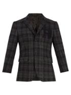 Matchesfashion.com Raf Simons - Single Breasted Wool Blazer - Mens - Grey Multi