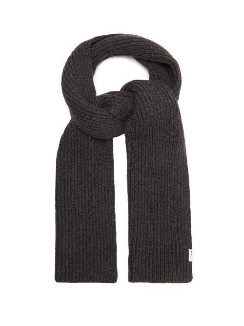 Matchesfashion.com A.p.c. - Billie Ribbed Wool-blend Scarf - Mens - Grey