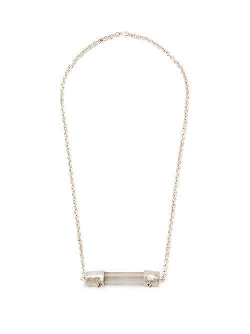 Matchesfashion.com Aris Schwabe - Crystal Necklace - Mens - Silver Multi