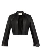 Matchesfashion.com Ludovic De Saint Sernin - Cropped Leather Jacket - Mens - Black
