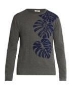 Valentino Palm Leaf-intarsia Cashmere Sweater