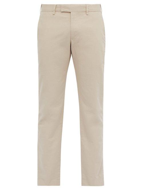 Matchesfashion.com Salle Prive - Gehry Cotton Blend Chino Trousers - Mens - Beige
