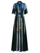 Matchesfashion.com Peter Pilotto - Embellished Satin Evening Gown - Womens - Green