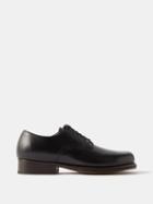 Lemaire - Square-toe Leather Derby Shoes - Mens - Black