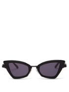 Matchesfashion.com Karen Walker Eyewear - Bad Apple Slim Cat Eye Sunglasses - Womens - Black