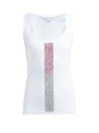 Matchesfashion.com Germanier - Crystal Embellished Stretch Jersey Tank Top - Womens - White