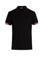 Matchesfashion.com Bottega Veneta - Logo Embroidered Cotton Piqu Polo Shirt - Mens - Black