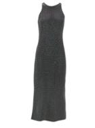 Matchesfashion.com David Koma - Crystal-embellished Mesh Midi Dress - Womens - Black