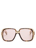 Matchesfashion.com Gucci - Square Frame Acetate Sunglasses - Mens - Brown