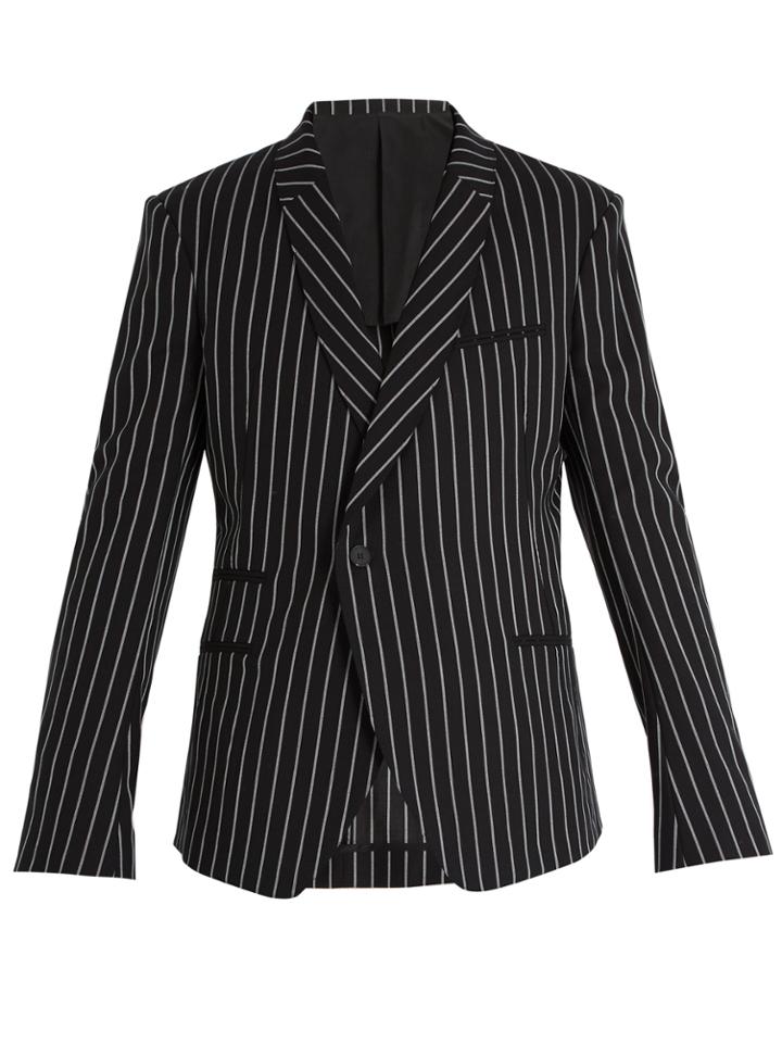Haider Ackermann Shawl-lapel Pinstriped Wool Blazer
