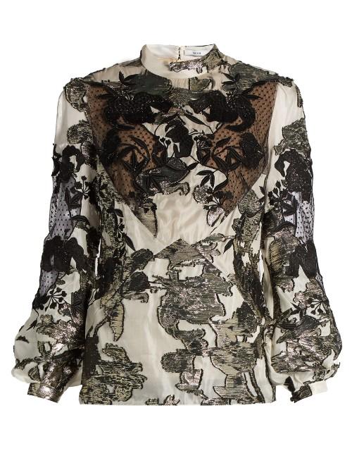 Erdem Bernice Fil Coup Balloon-sleeved Blouse