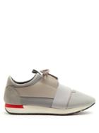 Matchesfashion.com Balenciaga - Race Runner Low Top Panelled Trainers - Mens - Grey Multi